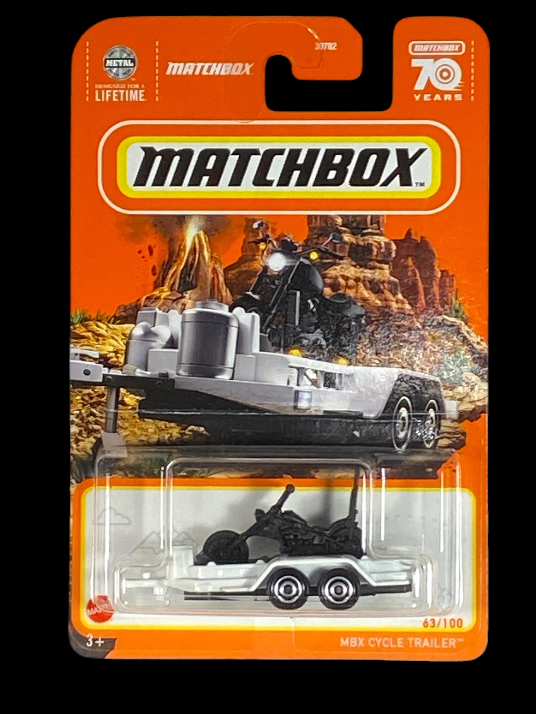 Matchbox MBX Cycle Trailer - Chopper Style - 70 Years Series 63/100