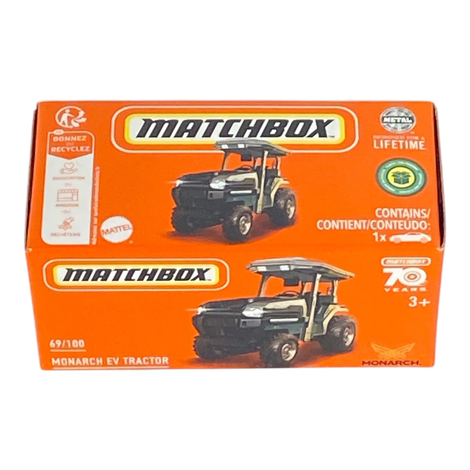 Matchbox Monarch EV Tractor - Power Grabs - 70 Years Series 69/100 - Collectors World Toys