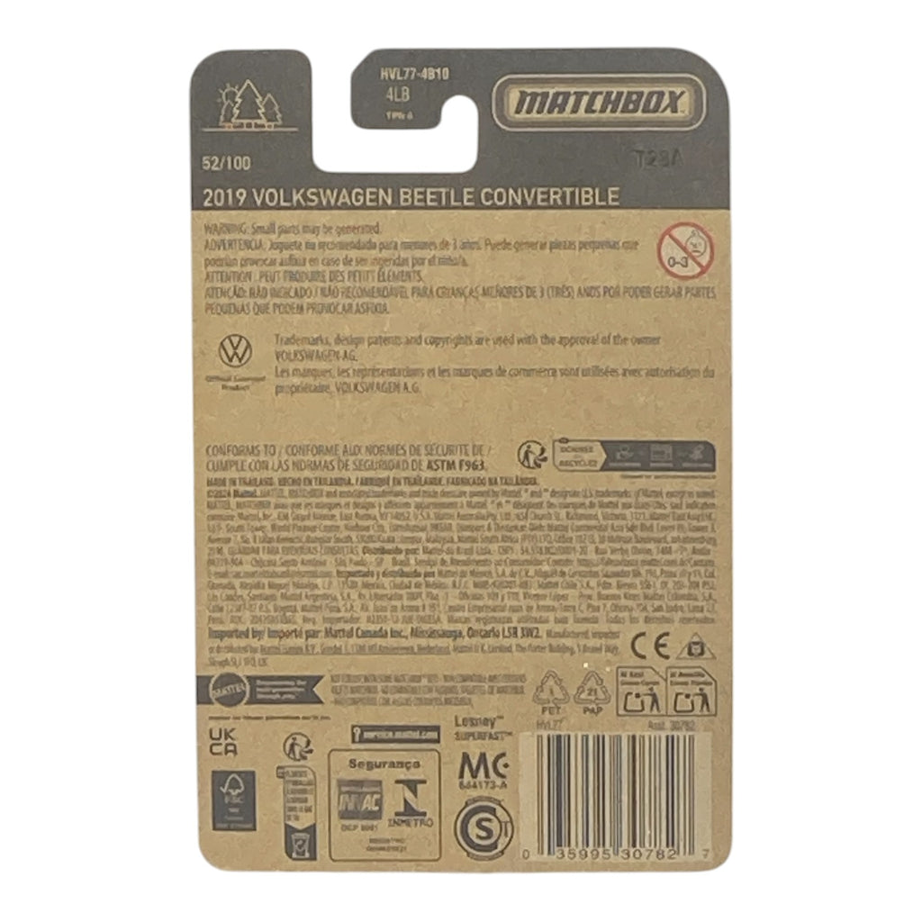 Matchbox 2019 Volkswagen Beetle Convertible - Matchbox Series 52/100 -