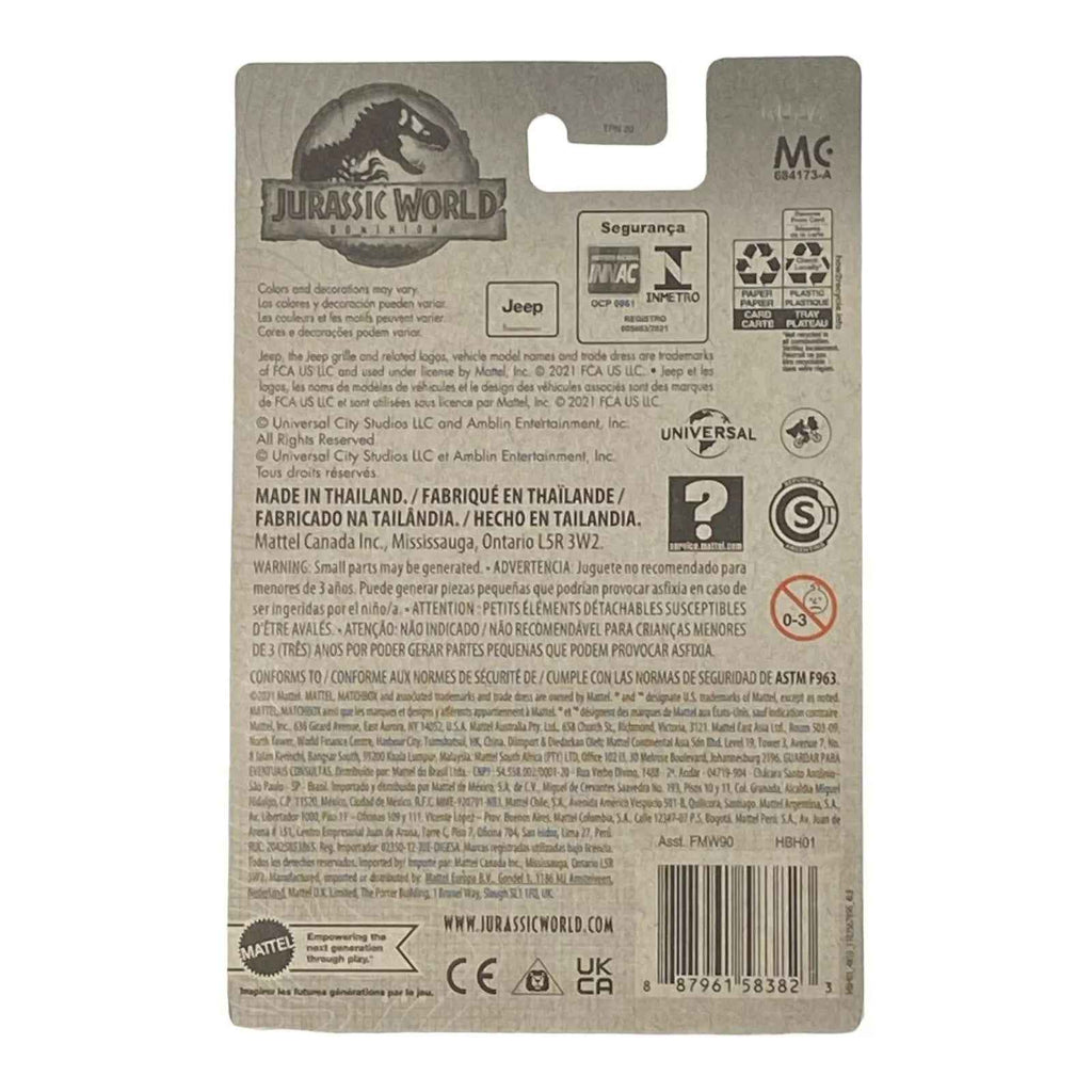 Matchbox '93 Jeep Wrangler #18 - Jurassic World Dominion Series