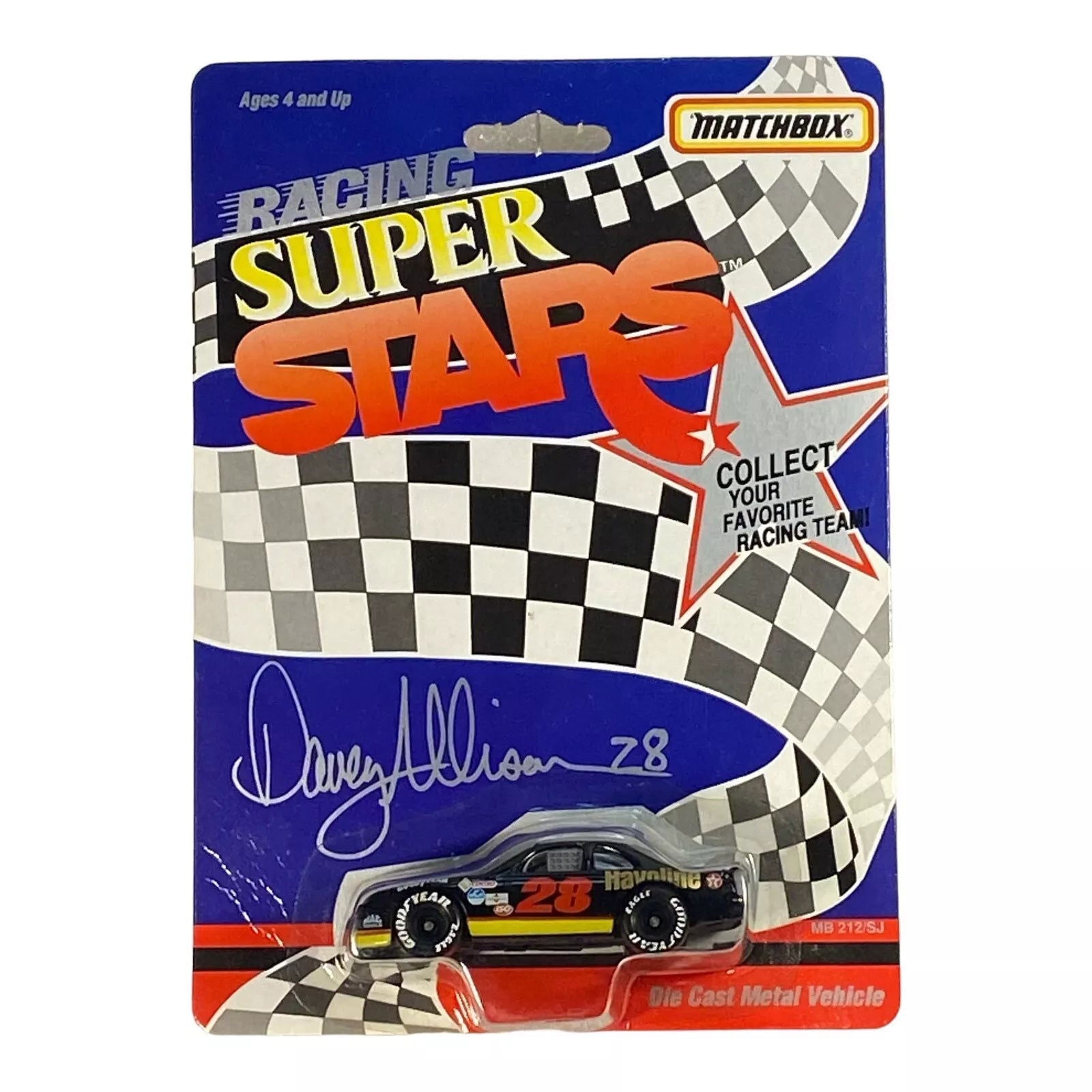 Matchbox Ford Thunderbird - Davey Allison #28 - Havoline- Racing Super Stars - Collectors World Toys