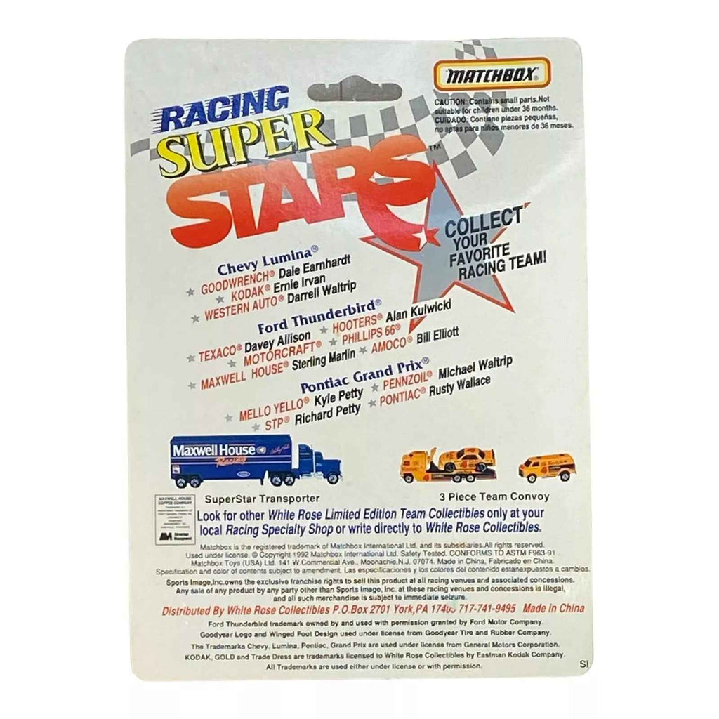 Matchbox Ford Thunderbird - Davey Allison #28 - Vintage 80's  Racing Super Stars