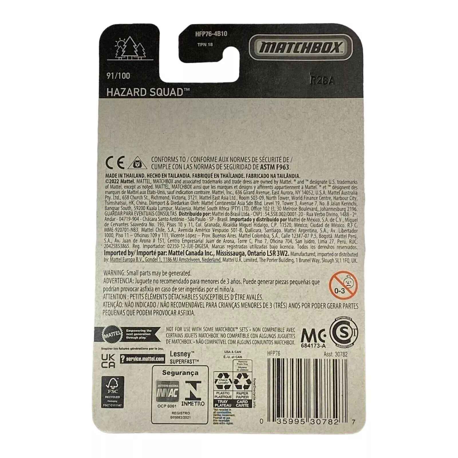 Matchbox Hazard Squad - Sky Buster Air Force - Launch Support