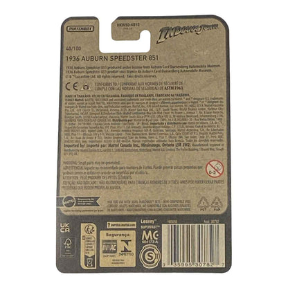 Matchbox Indiana Jones 1936 Auburn Speedster 851 - 70 Years Series 48/100