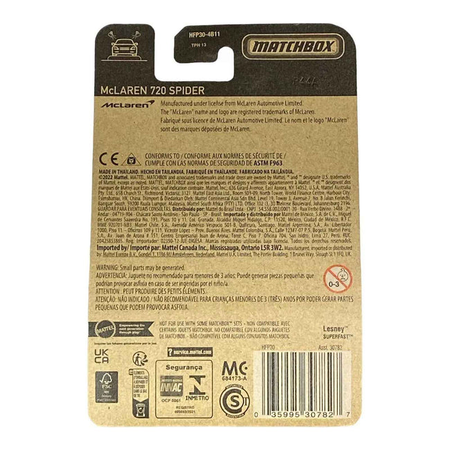 Matchbox McLaren 720 Spider - Matchbox 70 Years Series Main Image