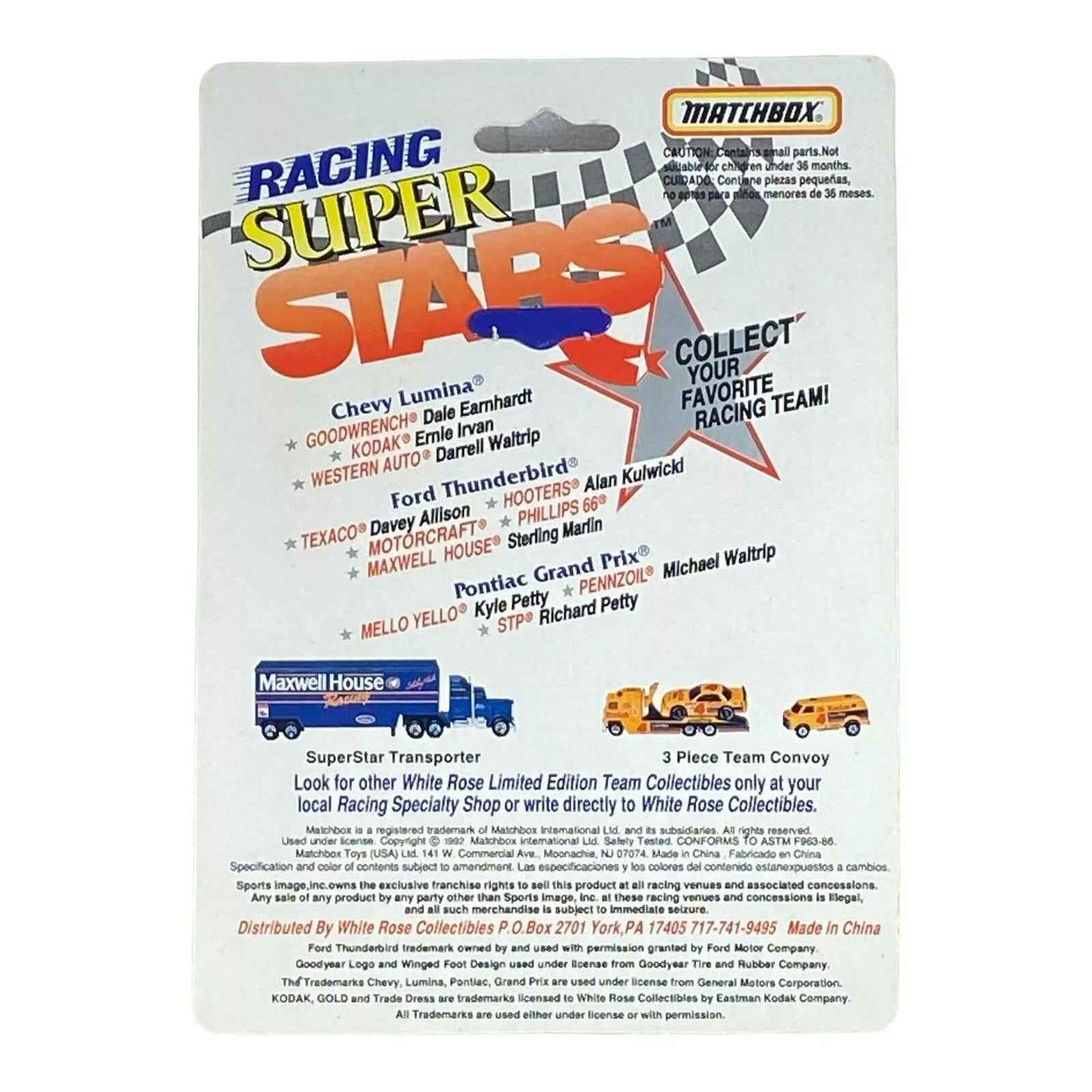 Matchbox Pontiac Grand Prix - Michael Waltrip 30 - Pennzoil - Racing Super Stars