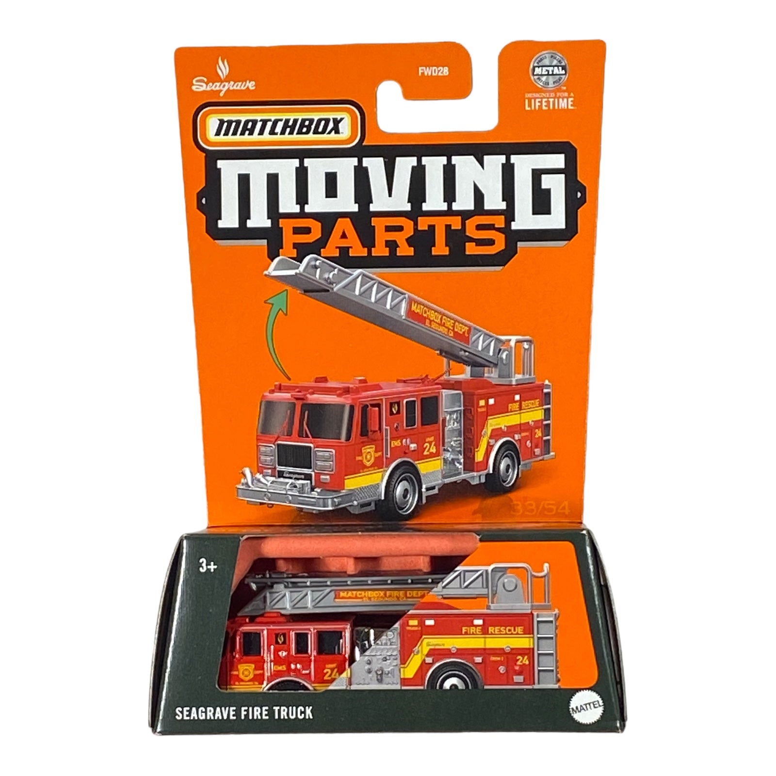 Matchbox Seagrave Fire Truck - Moving Parts Series - Collectors World Toys