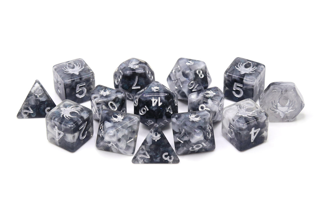 Misty Step - 14 Piece DnD Dice Set | Acrylic RPG Gaming Dice - Collectors World Toys
