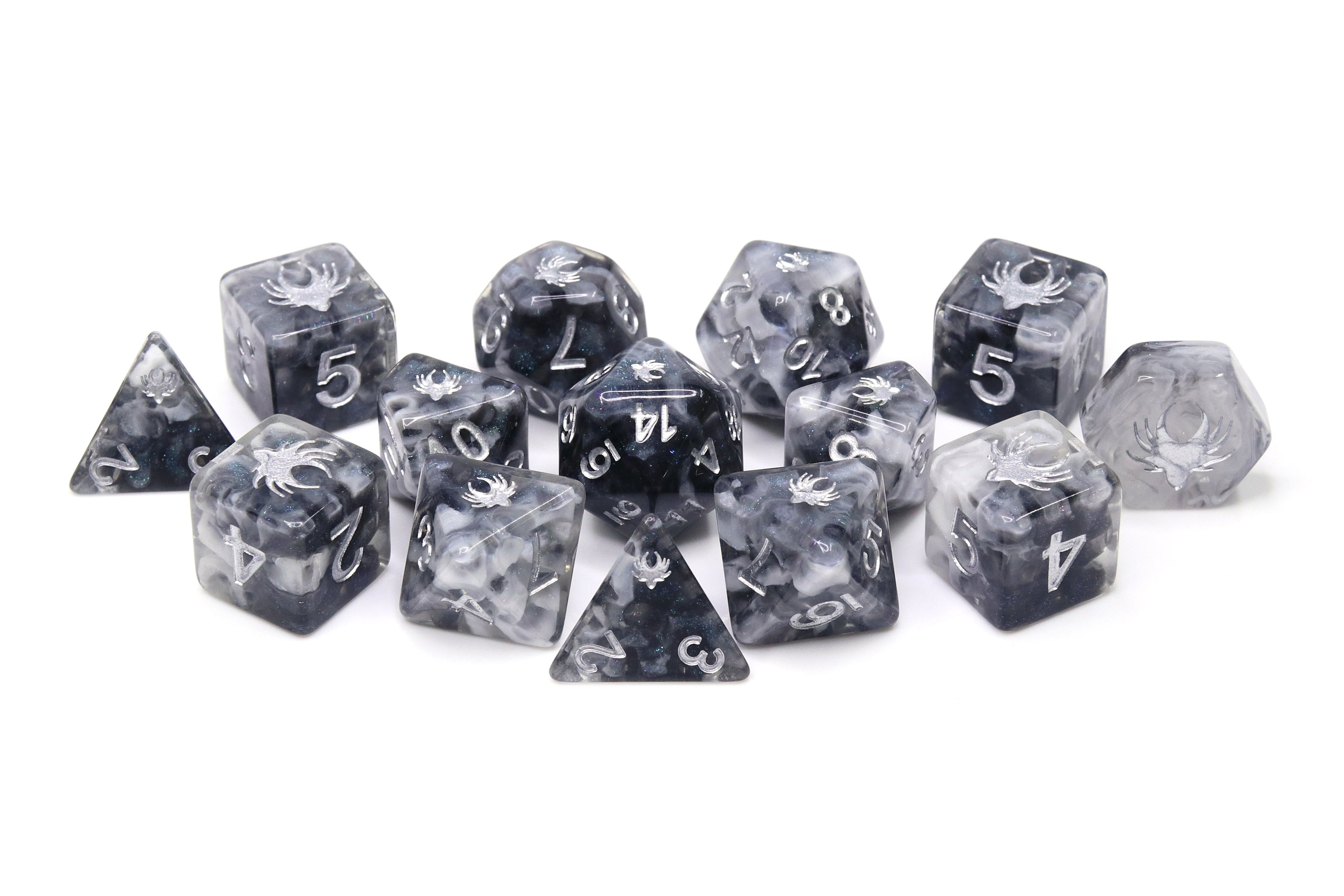 Misty Step - 14 Piece DnD Dice Set | Acrylic RPG Gaming Dice - Collectors World Toys