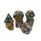 Mysterious Ink - 7 Piece DnD Dice Set | Acrylic RPG Gaming Dice - Collectors World Toys