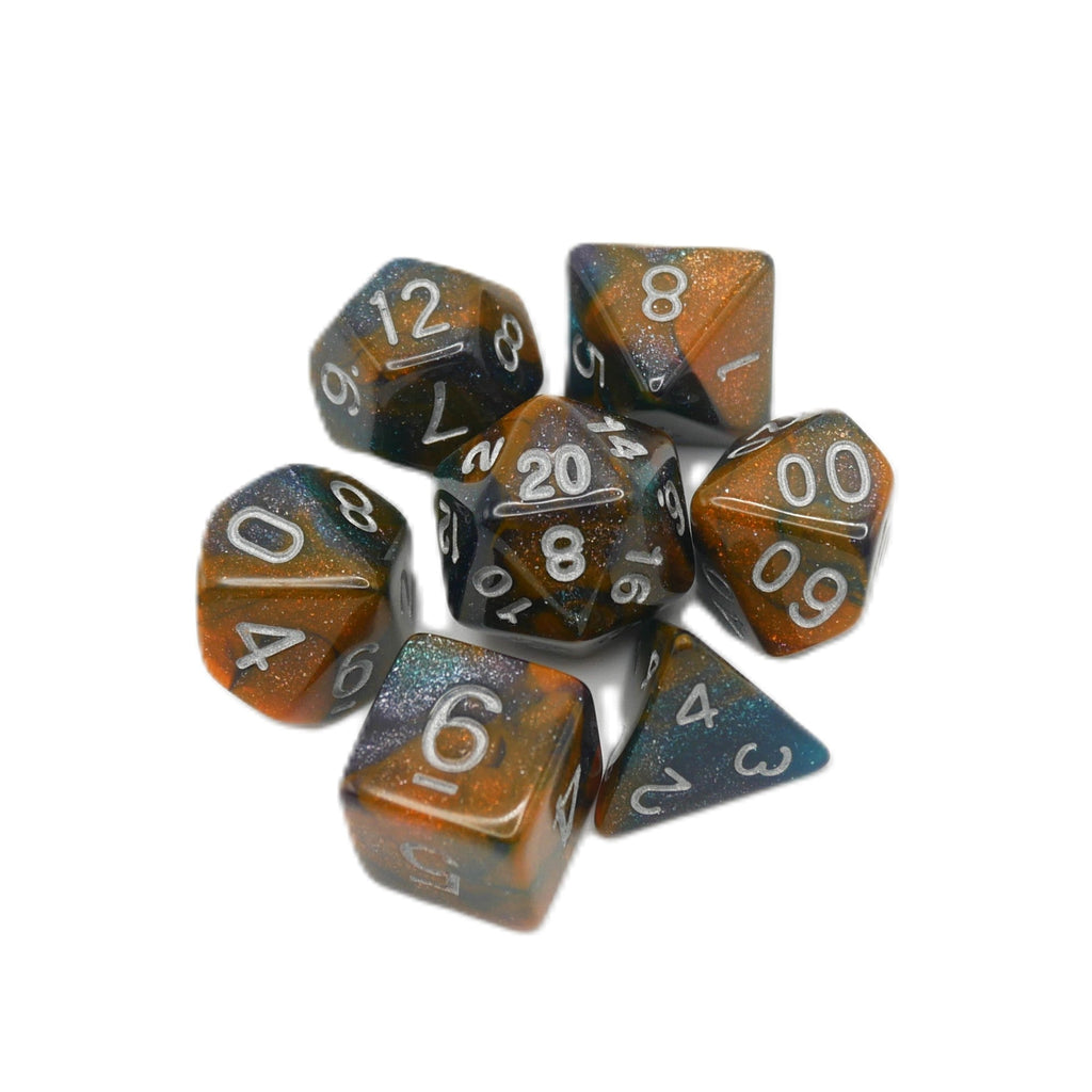 Mysterious Ink - 7 Piece DnD Dice Set | Acrylic RPG Gaming Dice - Collectors World Toys