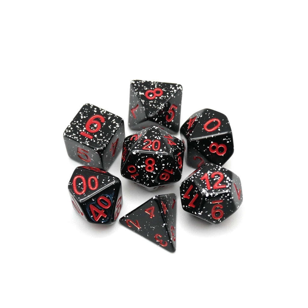Obsidian Malphite - 7 Piece DnD Dice Set | Acrylic RPG Gaming Dice - Collectors World Toys