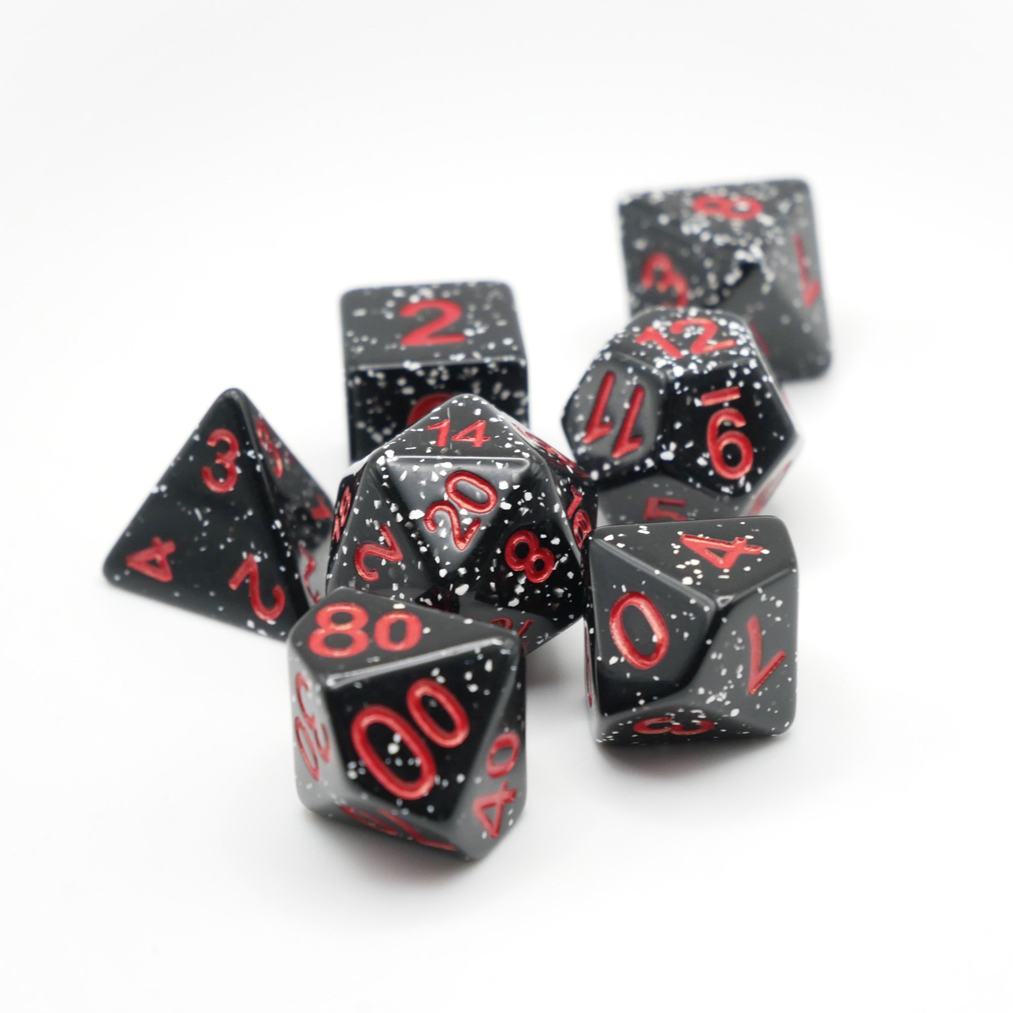Obsidian Malphite - 7 Piece DnD Dice Set | Acrylic RPG Gaming Dice Main image