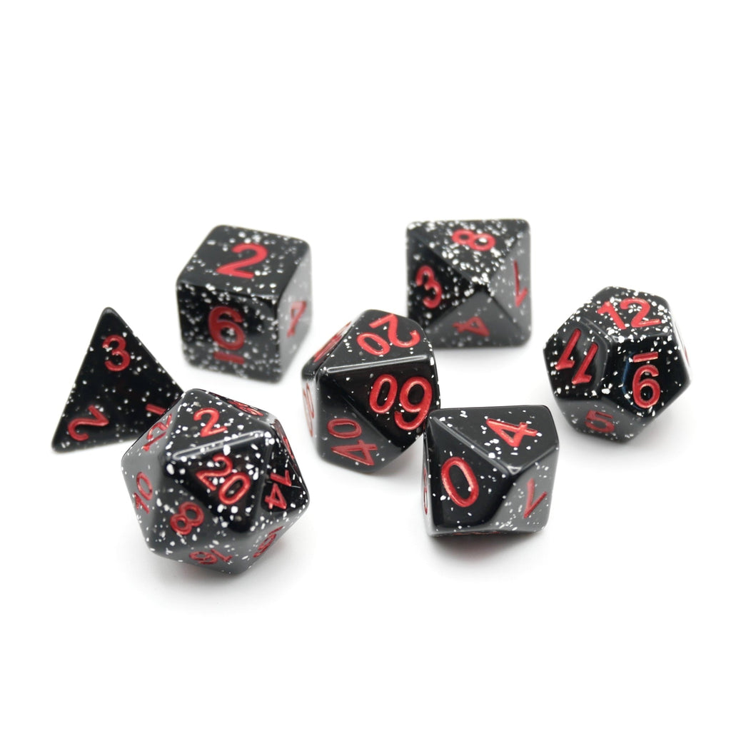 Obsidian Malphite - 7 Piece DnD Dice Set | Acrylic RPG Gaming Dice - Collectors World Toys