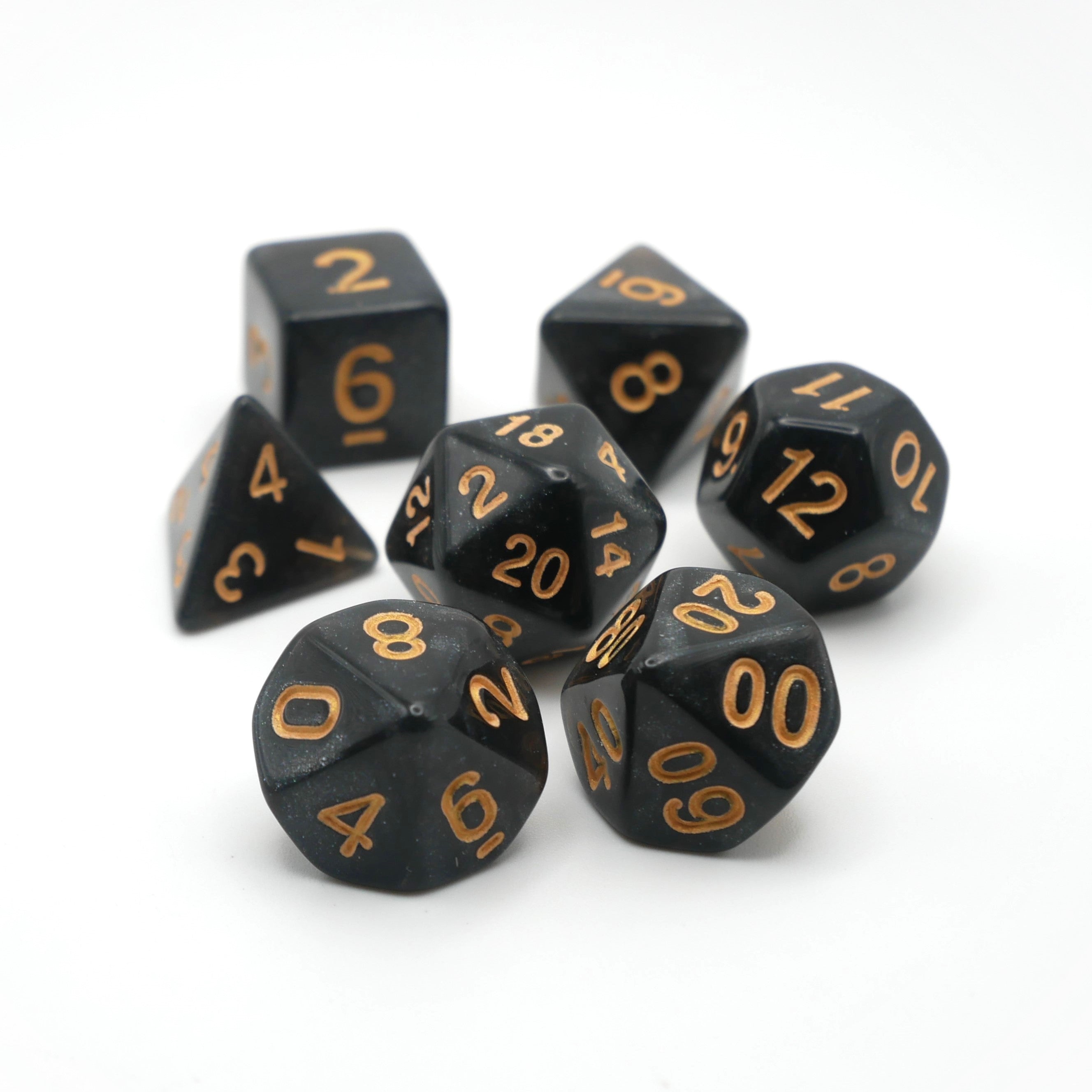 Onix's Core - 7 Piece DnD Dice Set | Acrylic RPG Gaming Dice Main image