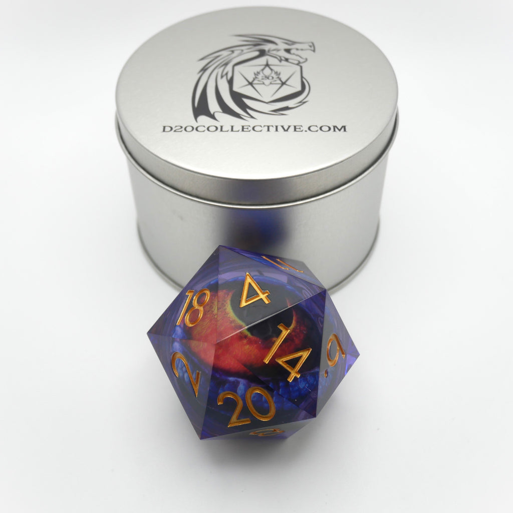 Owlbear's Eye - Giant D20 Moving Eye DnD Dice | Acrylic RPG Gaming Dice - Collectors World Toys
