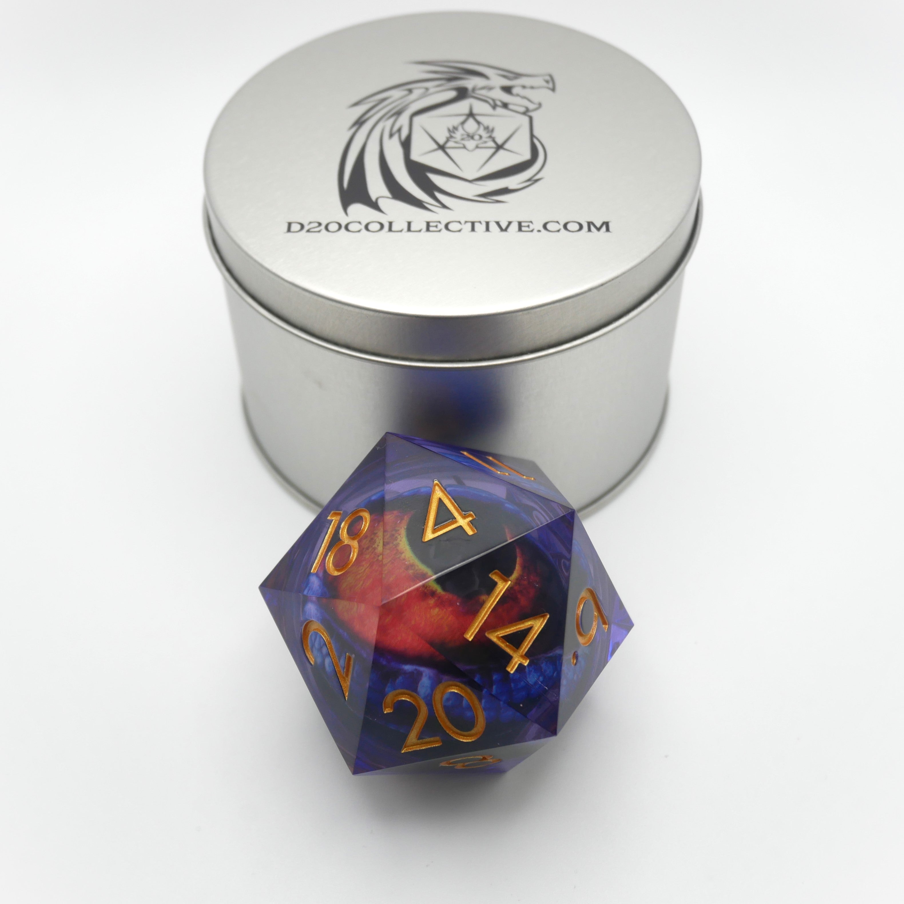 Owlbear's Eye - Giant D20 Moving Eye DnD Dice | Acrylic RPG Gaming Dice - Collectors World Toys