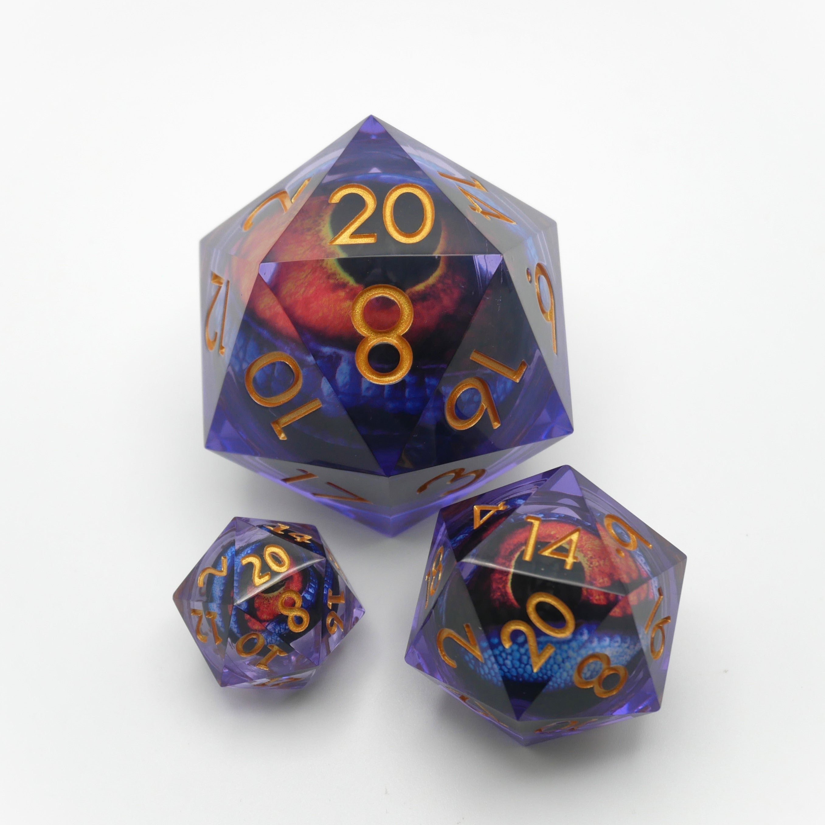 Owlbear's Eye - Giant D20 Moving Eye DnD Dice | Acrylic RPG Gaming Dice Main image