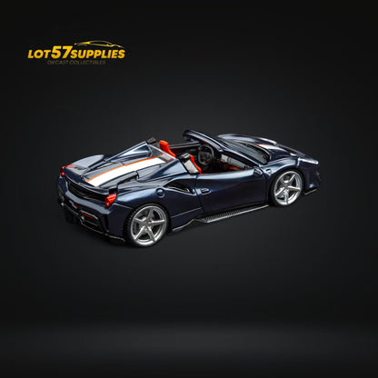 TPC Novitec 488 Roadster Metallic Blue - Silver Stripe 1:64