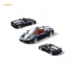 TPC Novitec 488 Roadster Metallic Blue - Silver Stripe 1:64 - Collectors World Toys