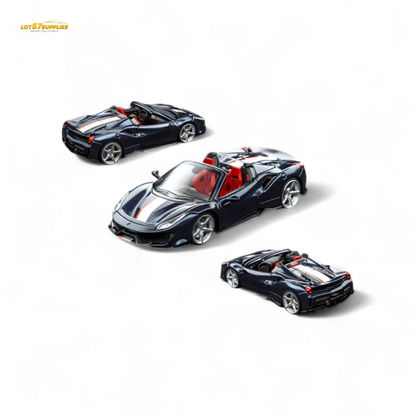 TPC Novitec 488 Roadster Metallic Blue - Silver Stripe 1:64