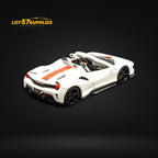 TPC Novitec 488 Roadster Pearl White - Red Stripe 1:64 - Collectors World Toys