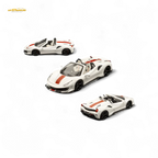 TPC Novitec 488 Roadster Pearl White - Red Stripe 1:64 - Collectors World Toys