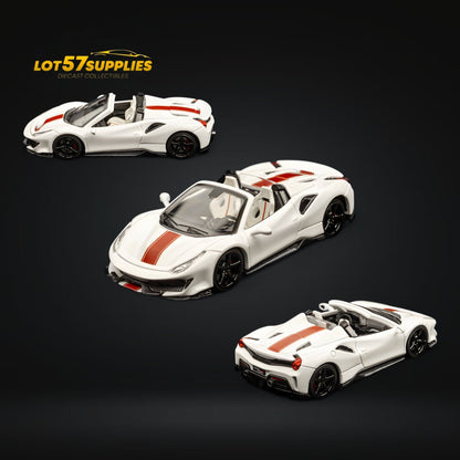 TPC Novitec 488 Roadster Pearl White - Red Stripe 1:64