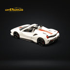 TPC Novitec 488 Roadster Pearl White - Red Stripe 1:64 - Collectors World Toys