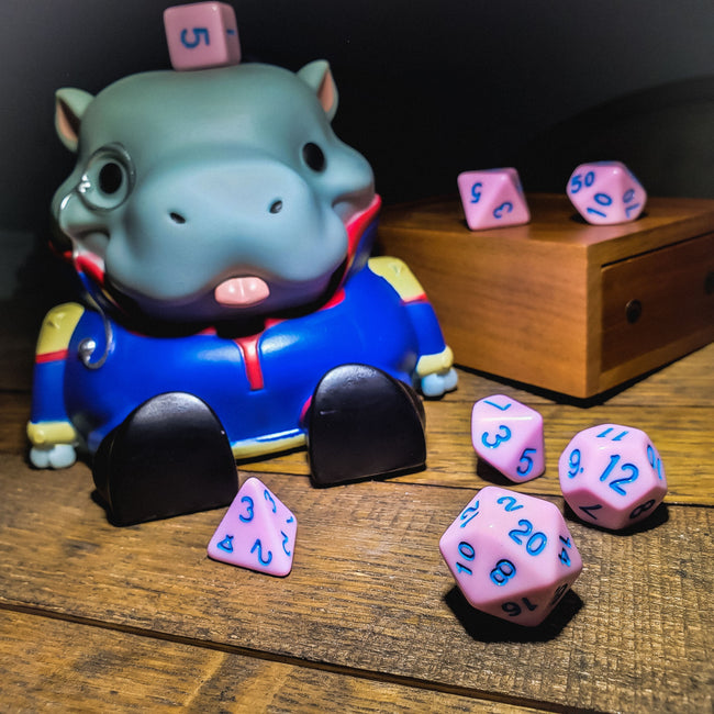 Cotton Candy - 7 Piece DnD Dice Set | Acrylic RPG Gaming Dice - Collectors World Toys Hover Image