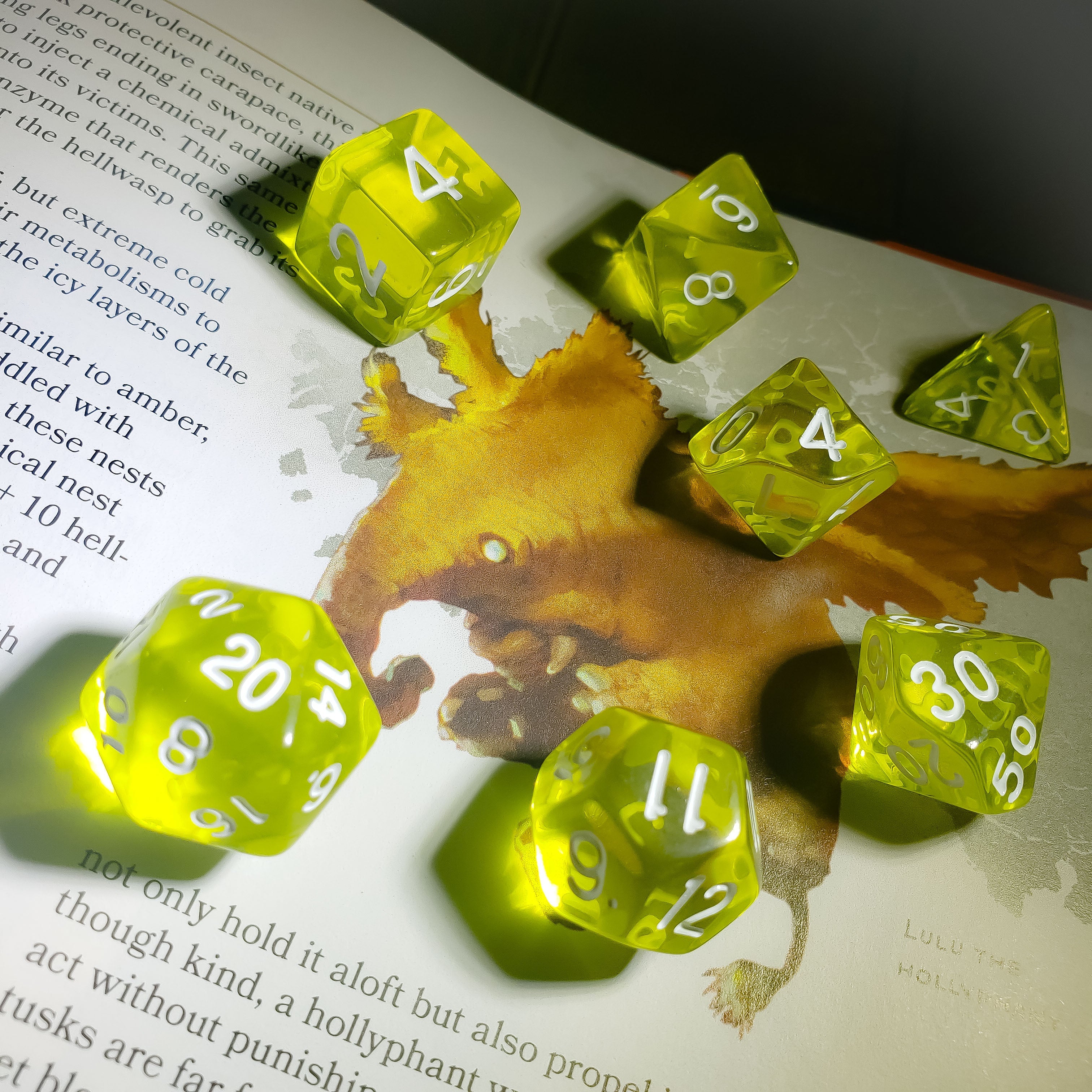 Boon of the Celestial - 7 Piece DnD Dice Set | Acrylic RPG Gaming Dice Main image