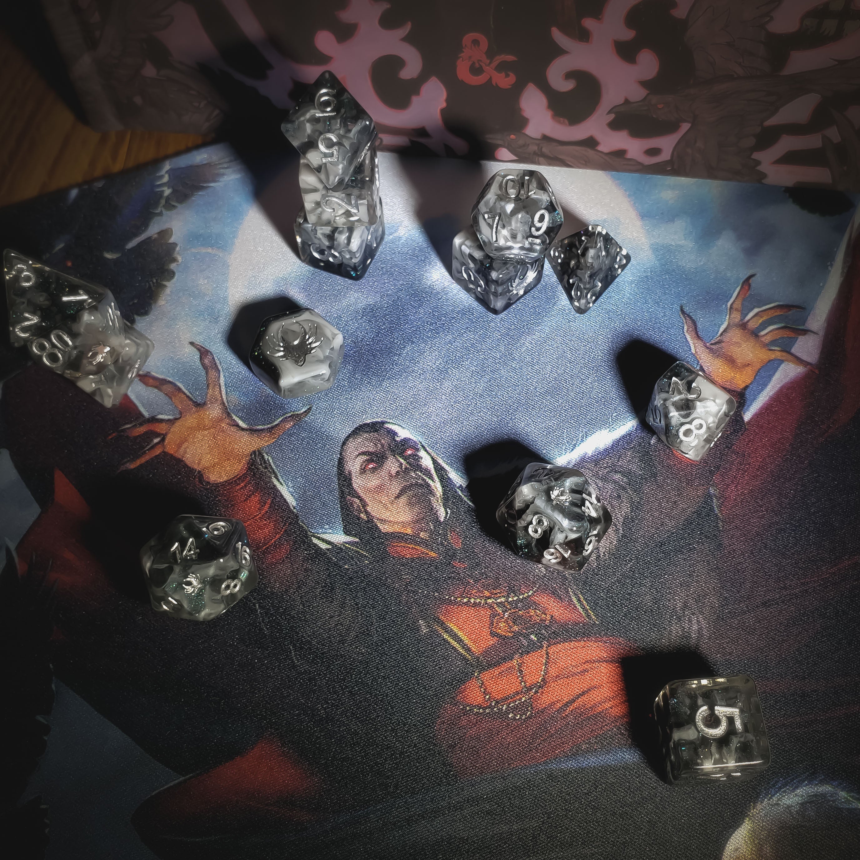 Misty Step - 14 Piece DnD Dice Set | Acrylic RPG Gaming Dice Main image