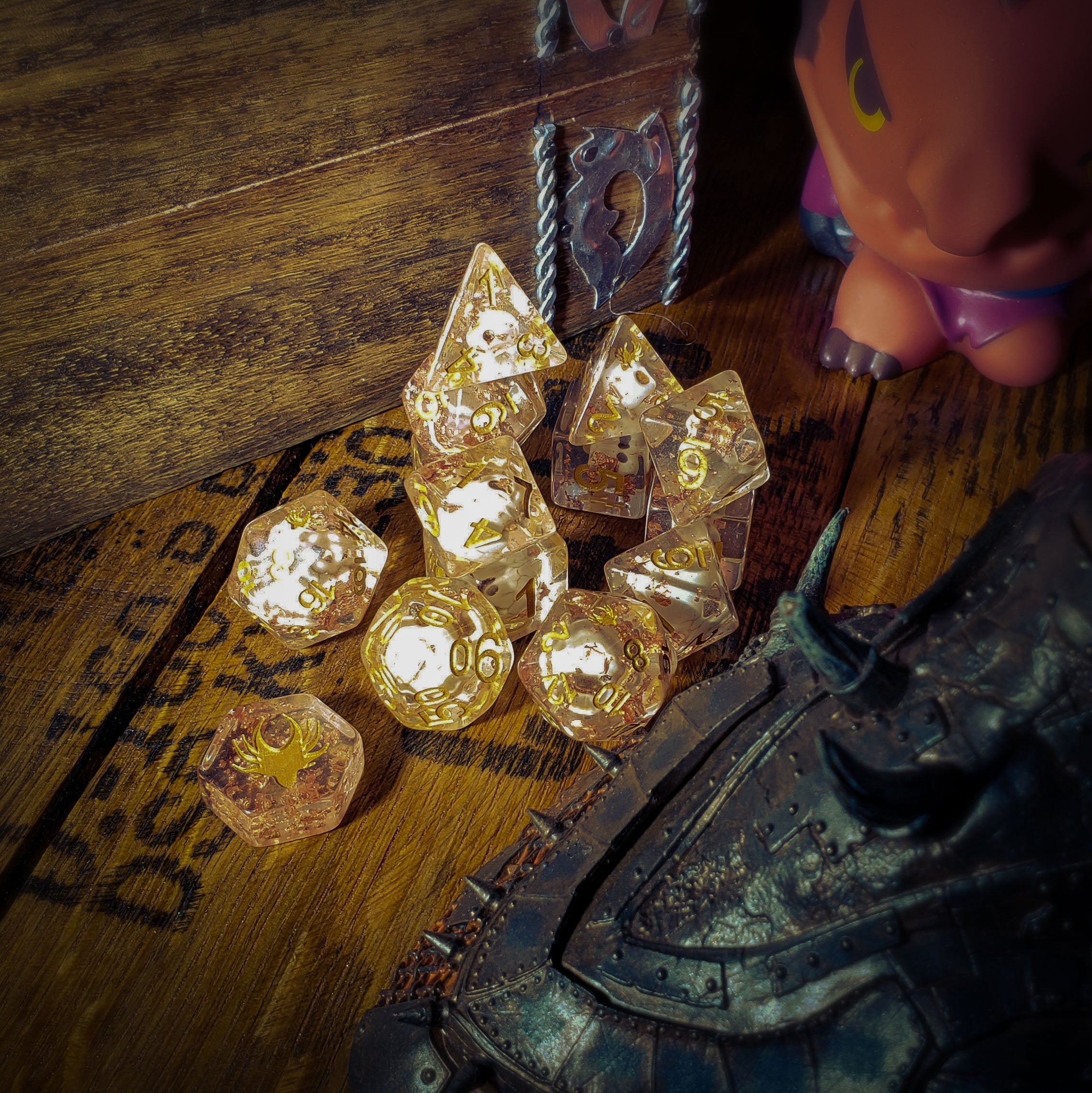 Swashbuckler - 14 Piece DnD Dice Set | Acrylic RPG Gaming Dice - Collectors World Toys