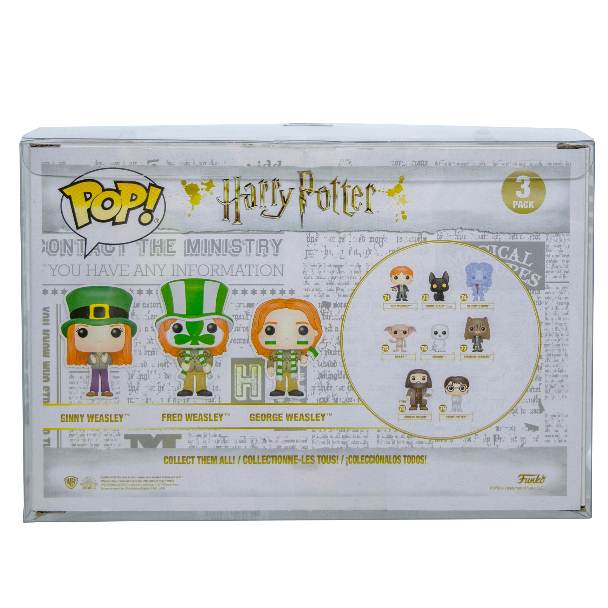 3-Pack Weasley Quidditch PopShield WHOLESALE - Collectors World Toys