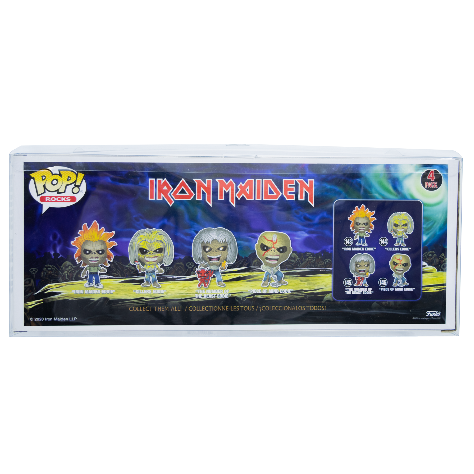 4-Pack Iron Maiden 2020 PopShield Protector - Collectors World Toys
