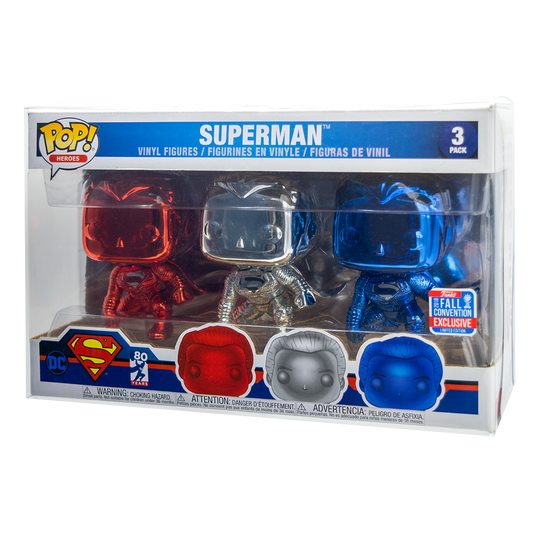 Superman: Justice League Chrome 3-Pack PopShield Protector