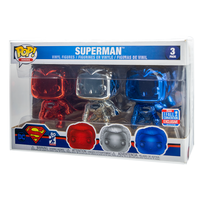 Superman: Justice League Chrome 3-Pack PopShield WHOLESALE - Collectors World Toys Hover Image