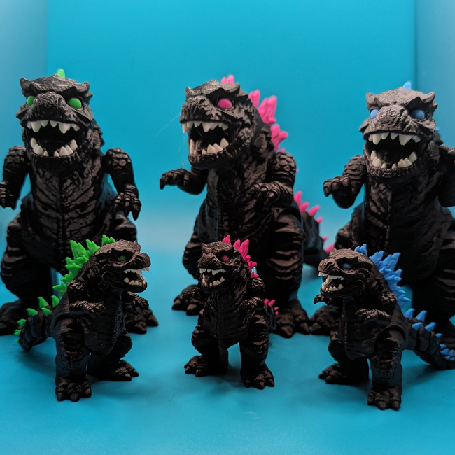 Articulating Godzilla 3D Printed Toy - Collectors World Toys Hover Image
