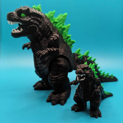 Articulating Godzilla 3D Printed Toy Green