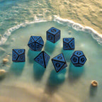 Magic Flame (Blue) - Enchanted Seas - 7 Piece DnD Dice Set | Acrylic RPG Gaming Dice - Collectors World Toys