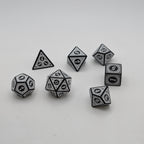 Magic Flame (White) - "Enchanted Zen" - 7 Piece DnD Dice Set | Acrylic RPG Gaming Dice - Collectors World Toys