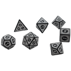 Magic Flame (White) - "Enchanted Zen" - 7 Piece DnD Dice Set | Acrylic RPG Gaming Dice - Collectors World Toys