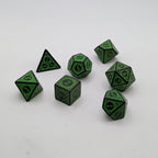 Magic Flame (Green) - "Enchanted Ent" - 7 Piece DnD Dice Set | Acrylic RPG Gaming Dice - Collectors World Toys