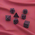 Magic Flame (Purple) - "Enchanted Royalty" - 7 Piece DnD Dice Set | Acrylic RPG Gaming Dice - Collectors World Toys