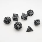 Ancient Call "Elder Scroll" - 7 Piece DnD Dice Set | Metal RPG Gaming Dice - Collectors World Toys