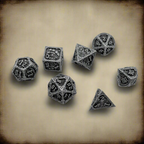 Ancient Call "Elder Scroll" - 7 Piece DnD Dice Set | Metal RPG Gaming Dice - Collectors World Toys