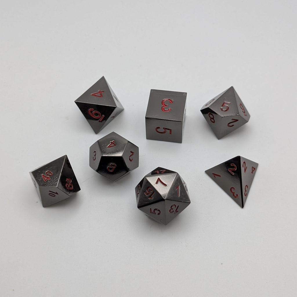 Ancient Passions - 7 Piece DnD Dice Set | Metal RPG Gaming Dice - Collectors World Toys