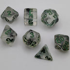Shining Stars - 7 Piece DnD Dice Set | Acrylic RPG Gaming Dice - Collectors World Toys