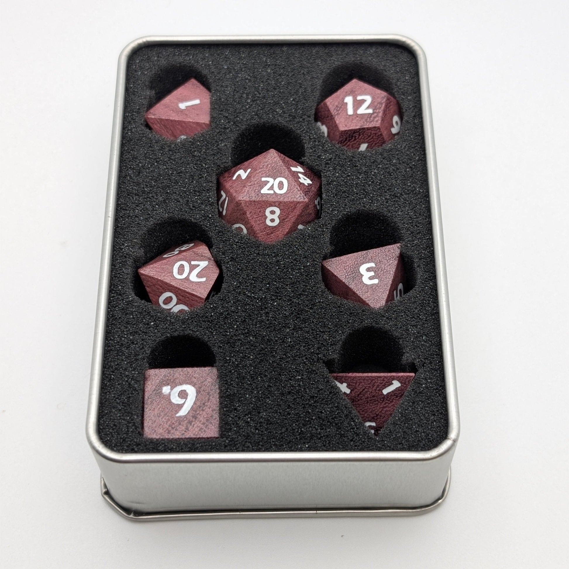 Briarwood Berry - 7 Piece DnD Dice Set | Wood RPG Gaming Dice