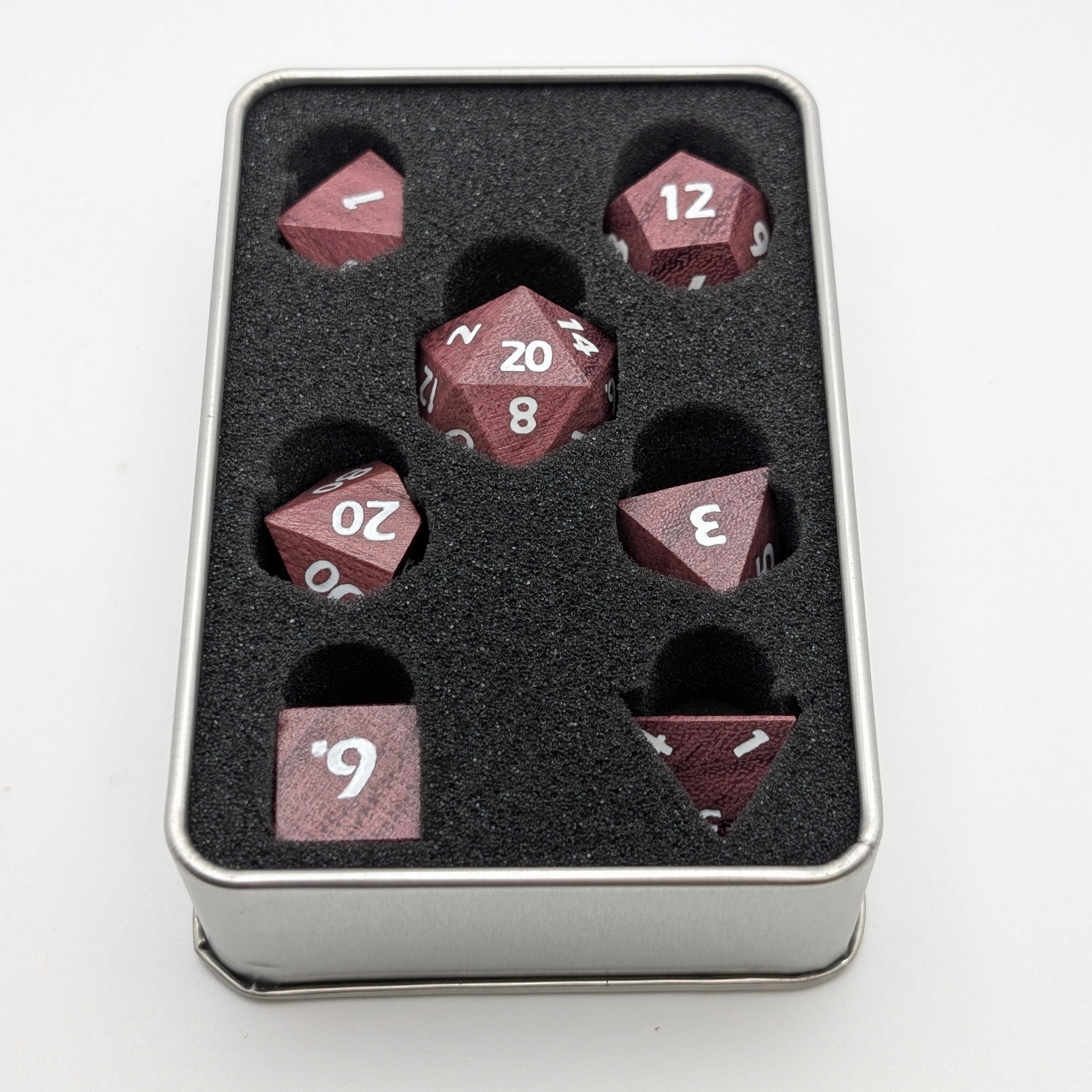 Briarwood Berry - 7 Piece DnD Dice Set | Wood RPG Gaming Dice - Collectors World Toys